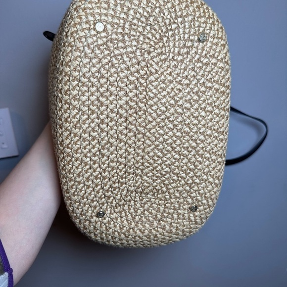 Straw tote bag re painted handles - Picture 8 of 11